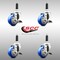 Service Caster 3 Inch 316SS Blue Poly Swivel 3/4 Inch Expanding Stem Caster Set Brake SCC SCC-SS316EX20S314-PPUB-BLUE-TLB-34-4 - alternate 1